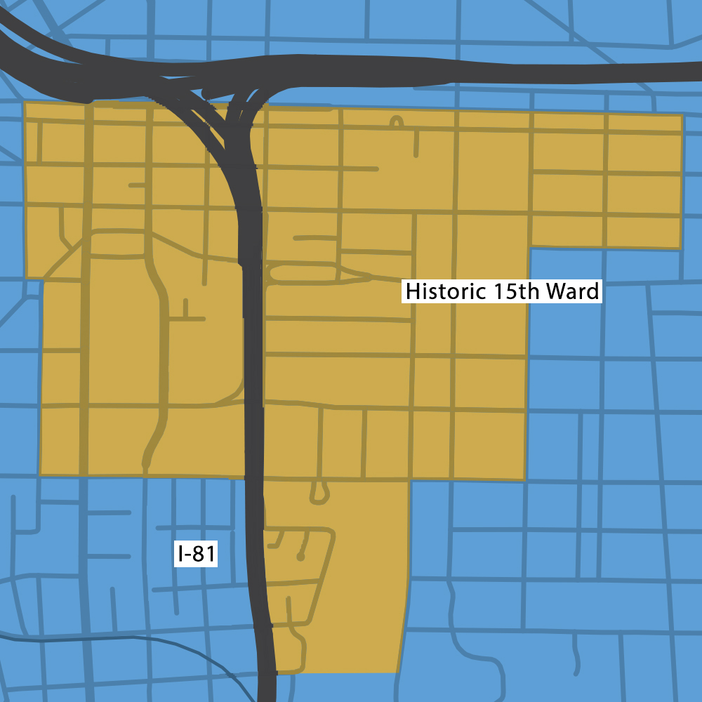 Historic map of the 15th ward.